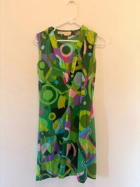 1960's Vintage Ken Scott Dress. Hand painted. Size 8.